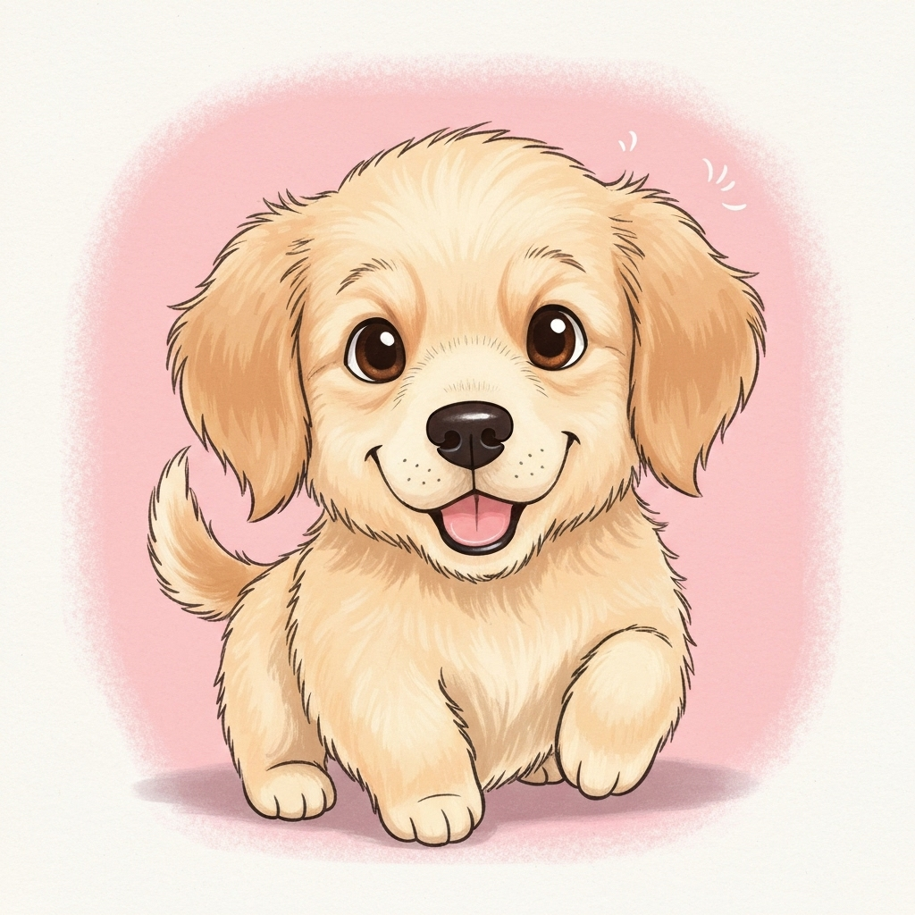 An example of a Cartoon pet portrait