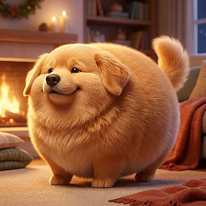 Pet portrait in Marshmallow style