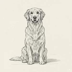 Pet portrait in Pencil Sketch style